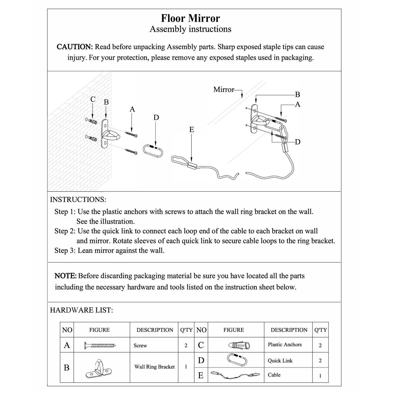 Mojgan 78.5 X 47 inch Natural Mirror